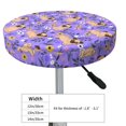thumbnail image 4 of Balery Pugs and Flowers Fundas de asiento para taburete de bar redondo de tela de terciopelo ajustables que protegen de arañazos y manchas para sillas de 14 a 17 pulgadas.-12 inch, 4 of 7