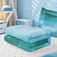 thumbnail image 5 of meiyoeat Teal Galaxy Star Zipper Twin Comforter Sets with Fitted Sheet and 2 Pillowcases,Calm Magical Sky Pattern Zipper Bedding Set For Girl,Reversible,4 Pieces, 5 of 7