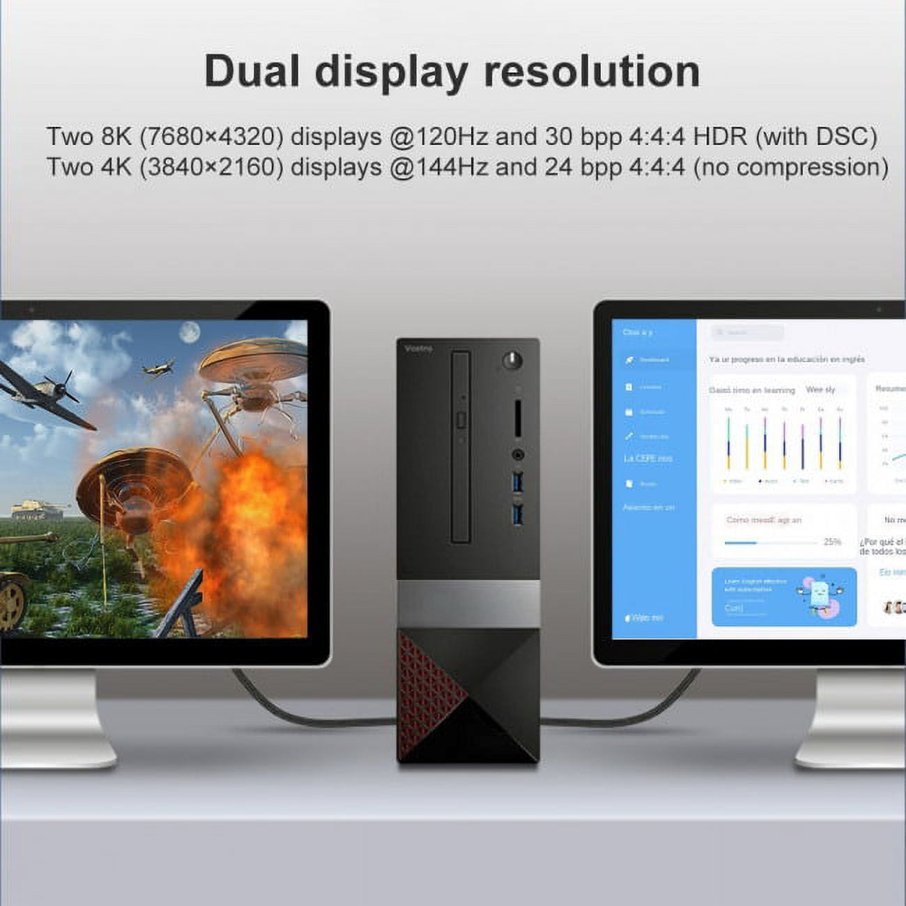 FVH DisplayPort 2.0 DP to DP Cable 16K 60hz Cable 2m Ultra-HD UHD DP 1.4 8K 120hz for PC Laptop TV