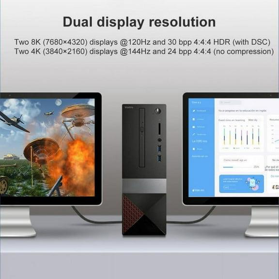 JSER DisplayPort 2.0 DP to DP Cable 16K 60hz Cable 2m Ultra-HD UHD DP 1.4 8K 120hz for PC Laptop TV