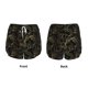 thumbnail image 3 of Balery Gold Gloss Outline Floral Pantalones cortos deportivos para mujer con forro y dos bolsillos, elásticos, para entrenamiento, gimnasio, yoga-XX-Large, 3 of 7