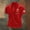 Red, variant on Adult Polo Shirt Men Short Sleeve Button Tee Shirt Lightweight Black Mens Beach Outfit