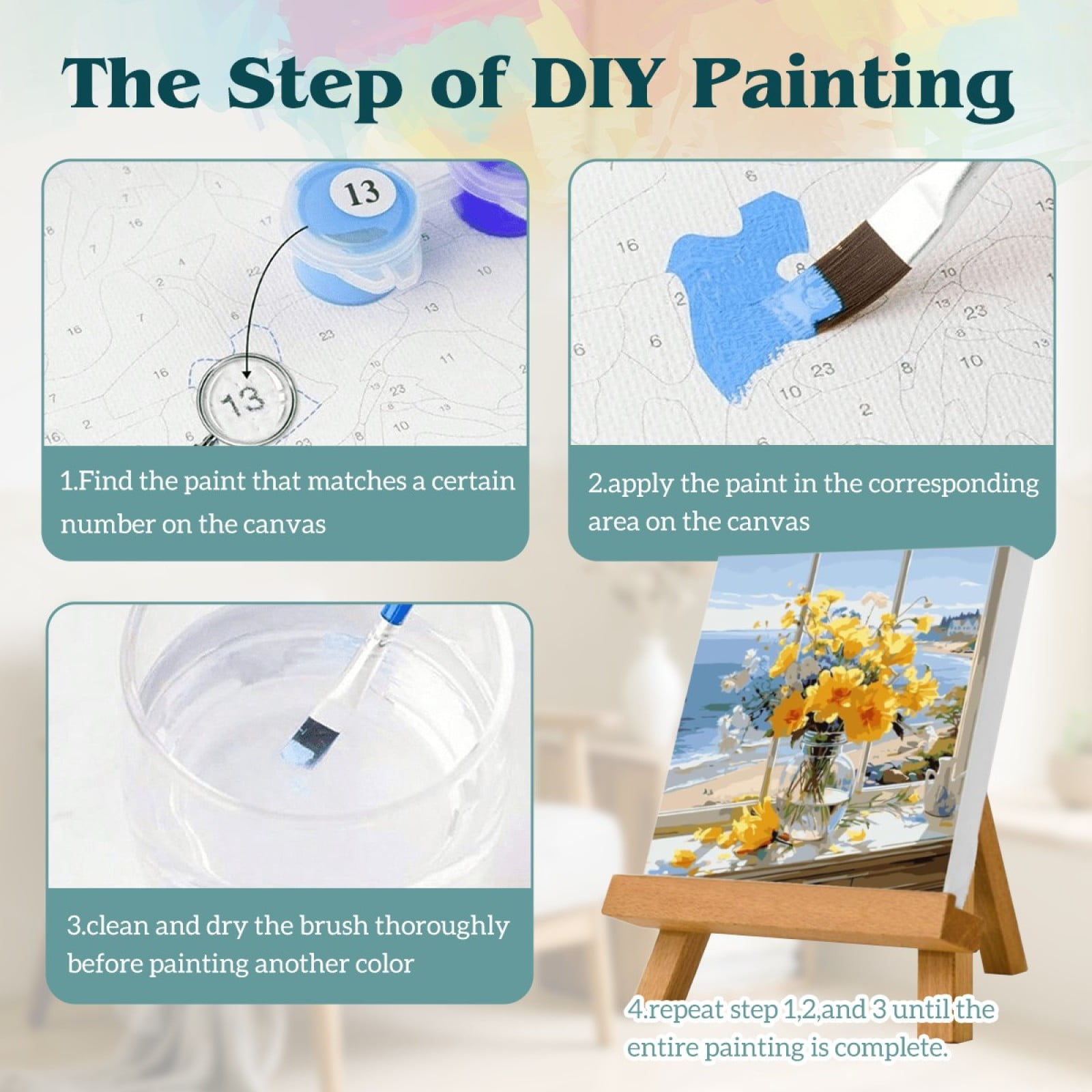 Custom Paint by Numbers Kit for Adults, DIY Acrylic Painting on Canvas, Beginner-Friendly Art Set, Perfect Home Decor & Gift