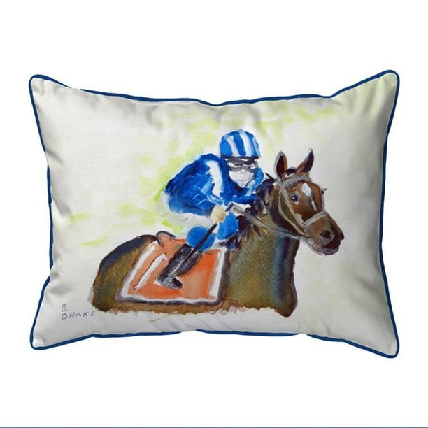 Betsy Drake Sn339 11 X 14 In Horse Jockey Small Indoor Outdoor Pillow Walmart Com Walmart Com