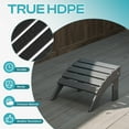 thumbnail image 5 of FODINGHILL Adirondack Outdoor Ottoman, HDPE Patio Foot Rest, All Weather Folding Foot Stool for Adirondack Chair, for Patio Backyard Pool Porch Lawn, Gray, 5 of 7