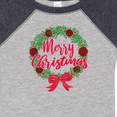 thumbnail image 4 of Inktastic Merry Christmas Wreath with Red Bow and Ornaments Boys or Girls Baby Bodysuit, 4 of 5