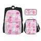 thumbnail image 1 of Disketp Sunflower Rabbit Mochila Estampada de Gran Capacidad con Lonchera y Estuche, Set de 3 Piezas para Estudiantes, 1 of 7