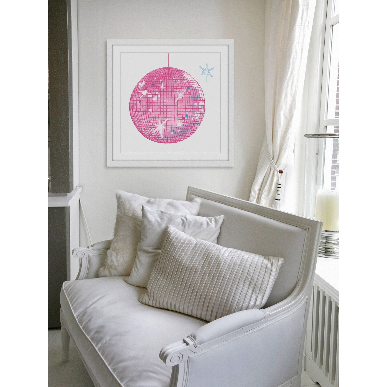Marmont Hill "Discoball" by Molly Rosner Framed Painting Print