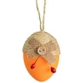 thumbnail image 4 of Burlap Wrapped Easter Egg Ornaments - 2.25" - Green/Orange/Yellow - Set of 6, 4 of 8