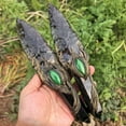 thumbnail image 6 of Crystal Quartz Knife Home Decor Handmade Carving Crystal,Obsidian Opal Labradorite Moonstone Arrows Gift, Altar Tool Sculpture, 6 of 8