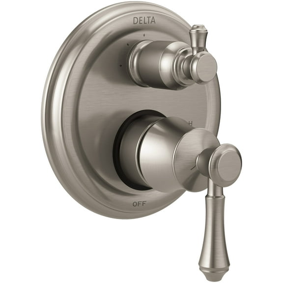Delta Cassidy Traditional 2-Handle Monitor 14 Series Valve Trim with 3-Setting Integrated Diverter, Stainless