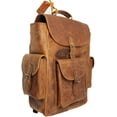 thumbnail image 2 of Challenger Leather Backpack Multipurpose Travel Bag Casual Dark Brown 18AA07BR, 2 of 3