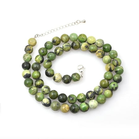 Sunburst Natural Canadian Jade Gemstone 8 MM Round Smooth Beads Necklace Adjustable Mala Jewelry