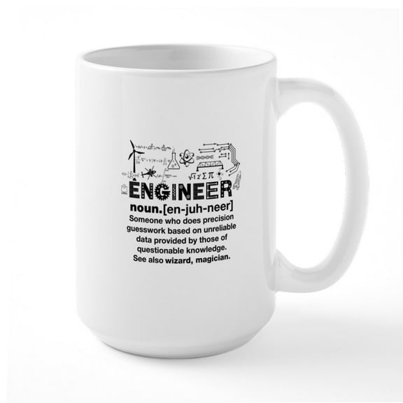 CafePress - Engineer Mugs - 15 oz Ceramic Large White Novelty Mug
