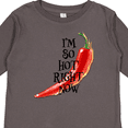 thumbnail image 4 of Inktastic I'm so hot right now Chili Pepper on Fire Boys or Girls Long Sleeve Toddler T-Shirt, 4 of 5