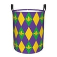 thumbnail image 6 of Picia Mardi Gras Large Laundry Basket, Waterproof, Freestanding Laundry Hamper, Collapsible Tall Clothes Hamper with Extended Handles-Medium, 6 of 8