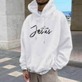 thumbnail image 2 of Valora Men Sweatshirt Men's Hoodies Sweatshirts Product Title Unisex Autumn Winter Solid Color Coconut Print Hooded Sweater with Long Sleeves and Front Pocket Comfortable Everyday Wear White L, 2 of 6