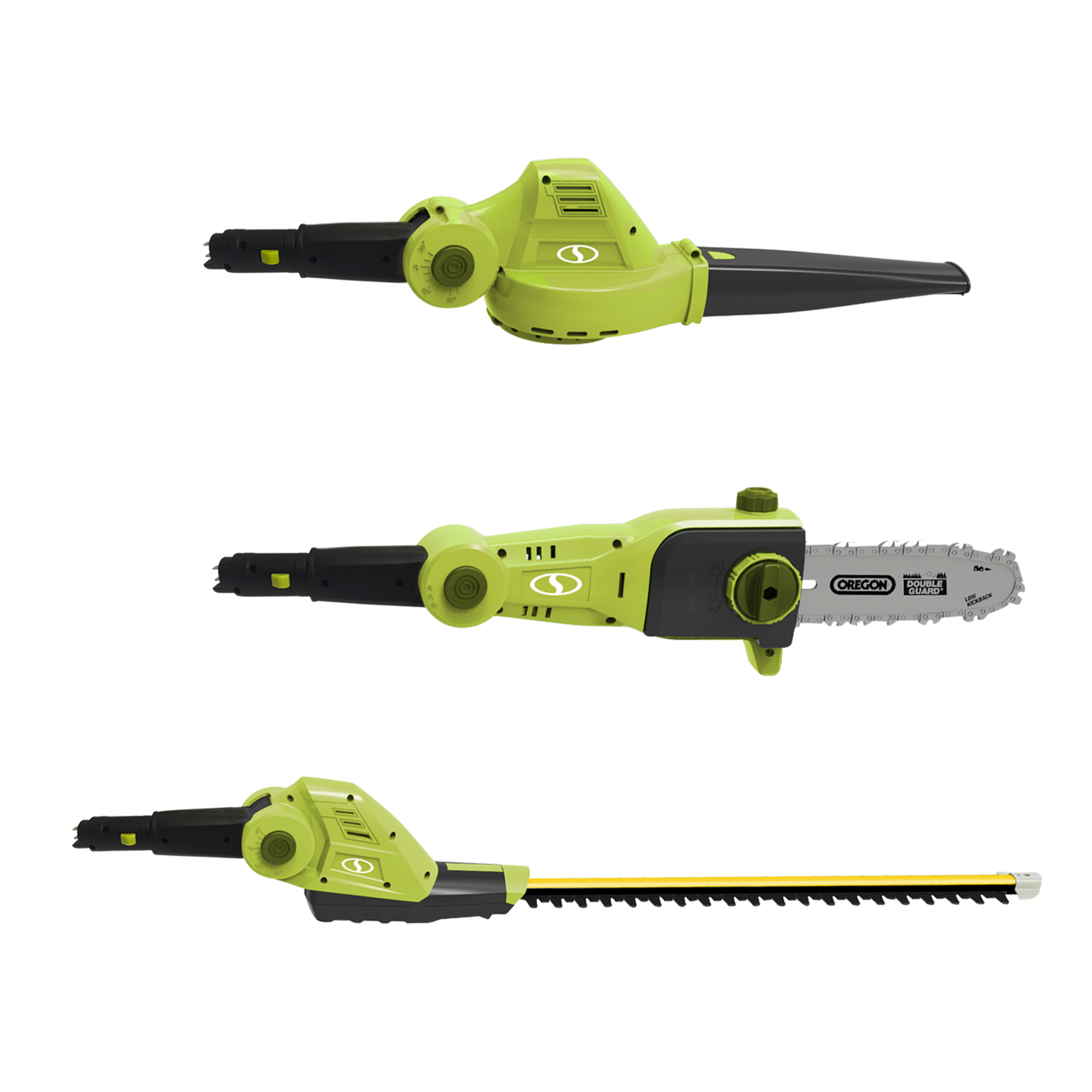 Sun Joe 24V Cordless 3-in-1 Hedge Trimmer + Pole Saw + Leaf Blower, 2.0-Ah Battery & Charger - image 4 of 24