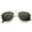 Gold / Green, variant on Classic Metal Square Lens Aviator Sunglasses Curved Crossbar 53mm (Silver / Smoke)
