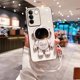 thumbnail image 3 of Luxury Astronaut Case For Vivo Y76 5G V29E Y72 V27E Y22S Y52 Y20S Y36 4G Y33S V25E Y20 Y51 Plating Silicone Cover, 3 of 5