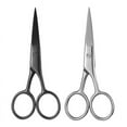 thumbnail image 3 of Stainless steel small embroidered thread scissors beauty scissors makeup tools home eyebrow scissors nose hair scissors beard scissors-Color titanium-roundhead, 3 of 6