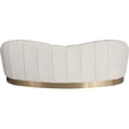 thumbnail image 3 of Pemberly Row Modern / Contemporary Upholstered Cream Finish Velvet Sofa, 3 of 7