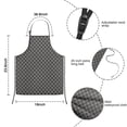 thumbnail image 3 of Gray and Black Checkerboard Pattern Kids Aprons for Girls and Boys,Adjustable Neck Strap Toddler Aprons for Kids Cooking Baking, 3 of 6