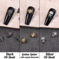 thumbnail image 5 of GLAMERMAID Uñas postizas blancas desnudas, punta francesa media negra, uñas postizas góticas de Halloween, kits de uñas postizas acrílicas con pegamento en barra de serpiente con purpurina, juegos de, 5 of 5