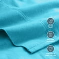 thumbnail image 3 of Bare Home Luxury 100% Cotton Flannel Twin-XL Sheet Set, Deep Pocket, 3-Piece, Aqua, 3 of 10