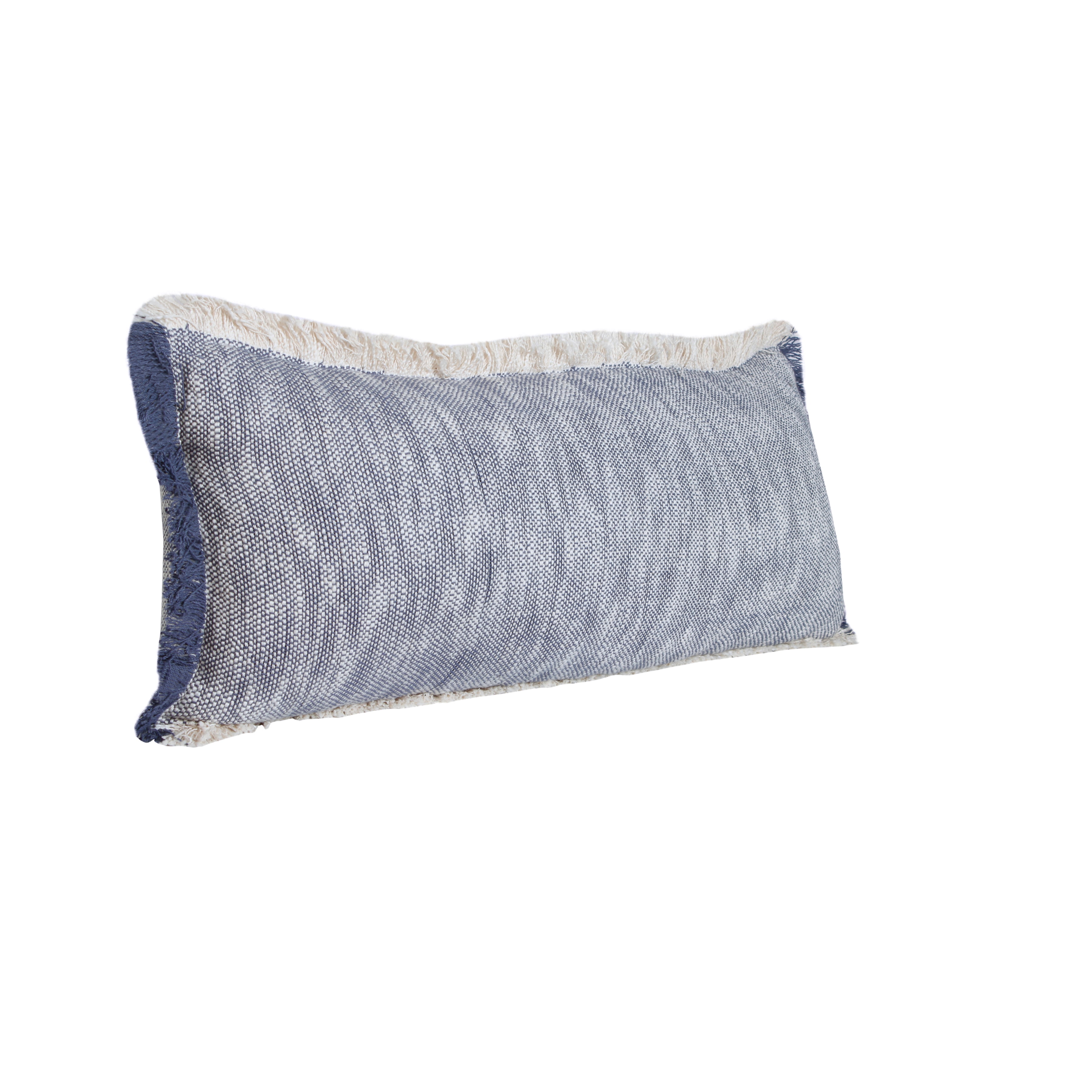 Navy Geometric Lumbar Pillow, Chair Cushion, Small Pillow, 50 X 30cm, 20 X  12 Inch, Linen Cushion, Made in Australia 