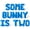 Blue, variant on Letter Balloons - SOME BUNNY IS TWO 16" Inch Alphabet Letters Foil Mylar Balloon 2nd Birthday Party Banner (Gold)