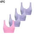 thumbnail image 2 of Mrat High Impact Athletic Bras for Women Women's 4pc Seamless Comfortable Sports Bra with Removable Pads Workout Sleepwear Bra Ladies High Impact Athletic Bra S-51 Pink-A XL, 2 of 5