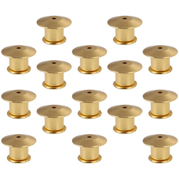15 Pcs Flat Head Buckle Cap Locking Clasp Pin Backs Badges Lapel Pin Jewelry Locking Pin Replacement Brooch Pin Keepers