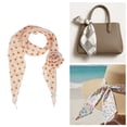thumbnail image 5 of Unique Bargains 1 Pc Scarf Pattern Rose Neck Scarf Beige Orange, 5 of 5