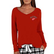 Women's Concepts Sport Red Detroit Red Wings Marathon Knit Long Sleeve V-Neck Top