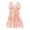 thumbnail image 5 of hirigin Women Floral Print Ruffles A-line Dress for Birthday Party Night Evening The Renaissance Girl French Puff Dress 90s Vintage Chic, 5 of 9