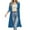 Blue, variant on Velvet Trench Coat for Women Casual Open Front Cardigan Full Length Overcoat Loose Long Sleeve Outerwear Soft Comfortbale Fall Jackets Black XXL