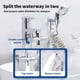 thumbnail image 5 of Inteprter Grifo de baño ducha externa rociador de mano + Base + manguera + juego de válvulas para lavabo de mano grifo de ducha Juegos de accesorios de baño Inteprter HA004177-00B, 5 of 6
