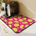 thumbnail image 2 of Fresh Lemon Dish Drying Mat, Retro Vintage Yellow Fruit Print Absorbent Kitchen Mat, 2 of 7