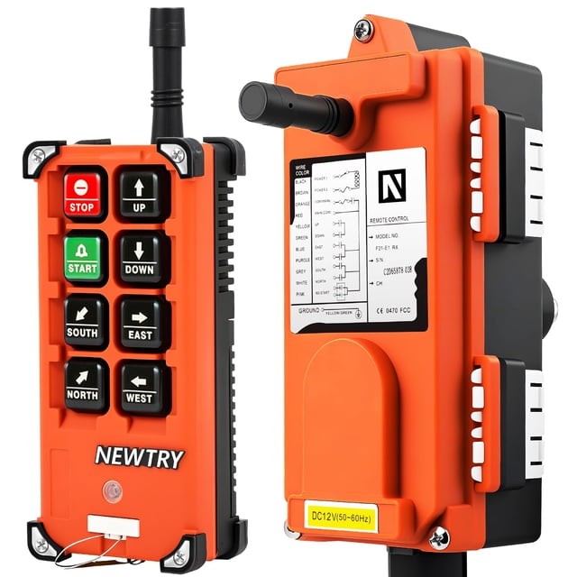 Mando a distancia inalámbrico para grúa NEWTRY, 8 botones, 12 V