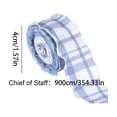 thumbnail image 3 of Blue Gingham Ribbon, 1.5 Inch x 10 Yards Plaid Ribbon Ruffled Edge Polyester Fabric Craft Ribbons for Gift Wrapping Wedding Invitations Bouquets Christmas Decor, 3 of 7