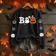 thumbnail image 2 of Ihhxva Oversized Sweatshirt for Women Loose Fit Moisture-Wicking Halloween Spooky Graphic Pullover Cozy Cotton Casual Long Sleeve Crewneck Autumn Party Top S-2XL, 2 of 6