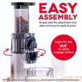 thumbnail image 6 of Dash DCSJ255 Deluxe Compact Power Slow Masticating Extractor Easy to Clean, Cold Press Juicer with Brush, Pulp Measuring Cup, Frozen Attachment and Juice Recipe Guide, Graphite, 6 of 7