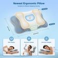 thumbnail image 3 of Vccoem Cervical Neck Pillow for Pain Relief - Ergonomic Memory Foam Pillows for Sleeping, Cooling Side Sleeper Pillow for Neck Support, Contour Orthopedic Bed Pillow for Back Stomach Sleepers, 3 of 7