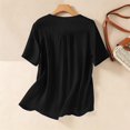 thumbnail image 4 of Tfken Summer Tshirts For Women Short Sleeve Crew Neck Tops Tees Casual Baggy T-Shirts Ladies Trendy Clothes Outwear Size S Black, 4 of 9