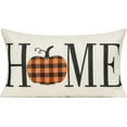 thumbnail image 3 of Fall 12x20 Lumbar Throw Pillow Covers Set 2 Decorative Outdoor Autumn Thanksgiving Buffalo Plaid Farmhouse Décor Holiday Decorations for Couch Sofa Chair,Orange Pumpkin Maple Leaves, 3 of 3