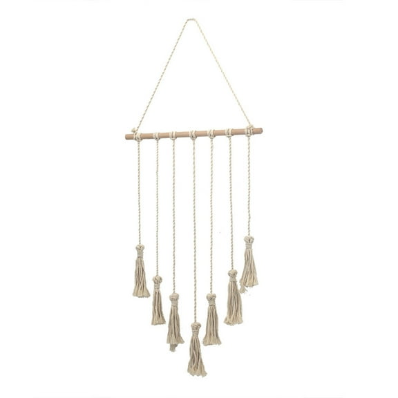 Beige Woven Tapestry Photo Display | 25 Wooden Clips Wall Organizer | 100x42cm Home Decor for Bedroom, Living Room | Wedding & Housewarming Gift