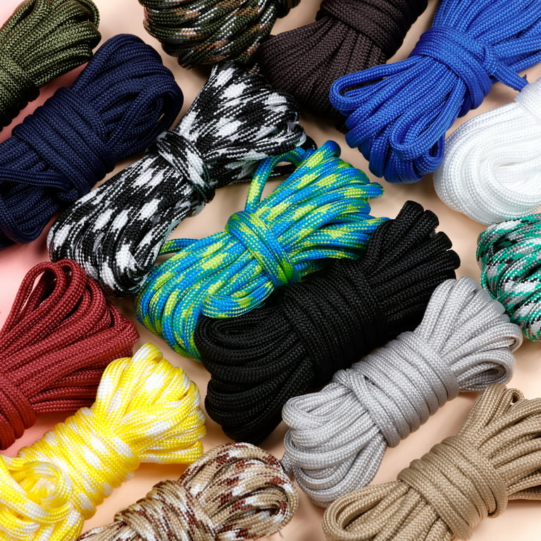 Incraftables Paracord Kit with 15 Colors Paracord Rope (2mm), Buckle, Keyring, Carabiner & More