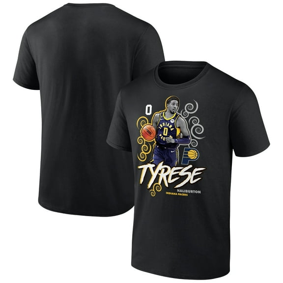 Men's Tyrese Haliburton Black Indiana Pacers Competitor T-Shirt