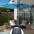 thumbnail image 5 of Best Choice Products 10ft Solar LED Lighted Patio Umbrella w/ Tilt Adjustment, UV-Resistant Fabric - Sky Blue, 5 of 9